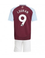 Aston Villa Jhon Duran #9 Hjemmedraktsett Barn 2024-25 Korte ermer (+ bukser)